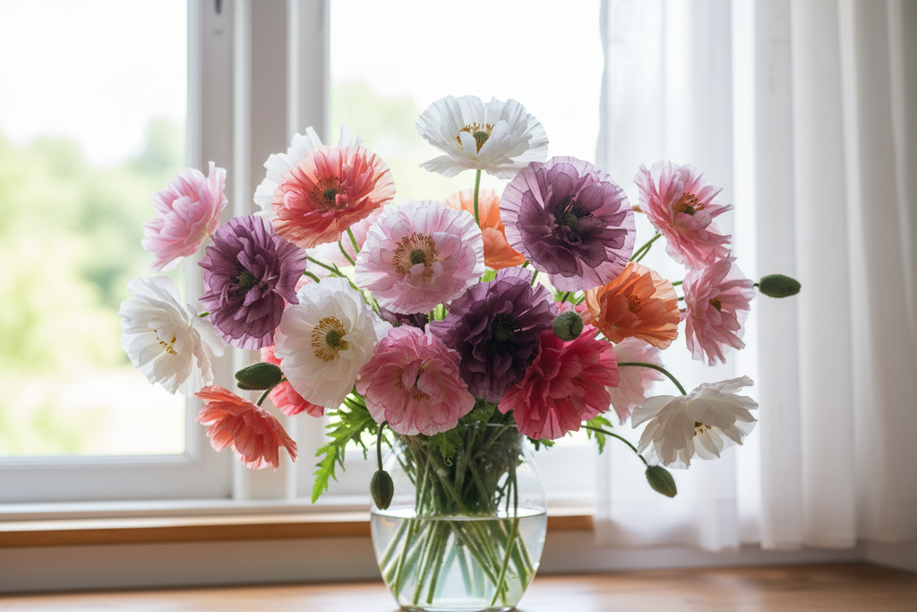 Angels Choir Mix Poppy seeds — Papaver rhoeas — soft pastel cottage garden seeds NZ
