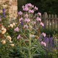 Cynoglossum amabile Pink Chinese Forget-me-not with soft pink funnel-shaped flowers on tall upright stems with grey-green hairy foliage
