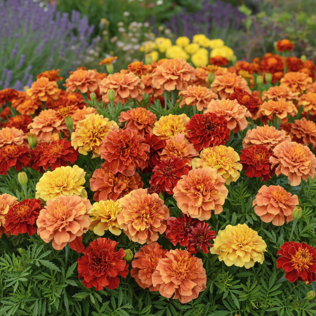 Strawberry Blonde Marigold with reference